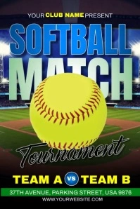 Softball Match Tournament Плакат template