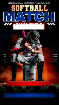 Softball Match Tournament Instagram Reel template
