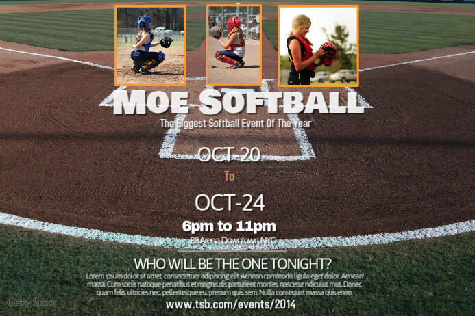 Softball Poster Template PosterMyWall