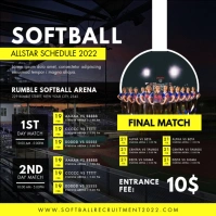 Softball Schedule Instagram Post Design template