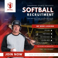 Softball Schedule Instagram Post Design template