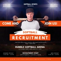 Softball Schedule Instagram Post Design template