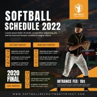 Softball Schedule Instagram Post Design template