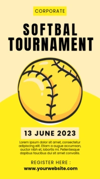 softball template Instagram Story
