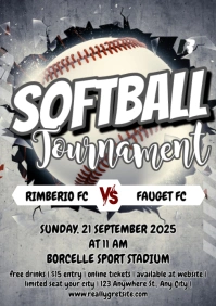SOFTBALL TOURNAMENT A4 template