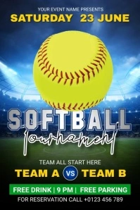 Softball Tournament Плакат template