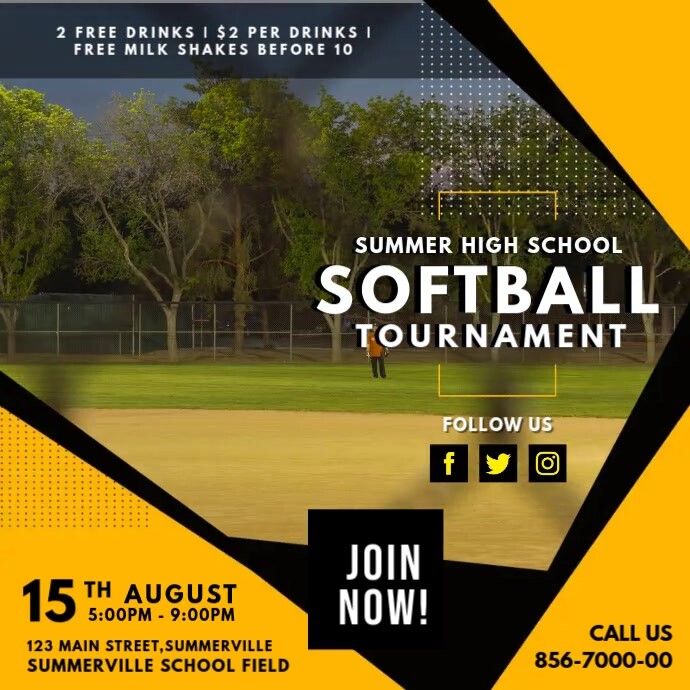 Softball Tournament Video Ad Design Template PosterMyWall