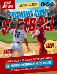 Softball Training Camp Flyer (US Letter) template