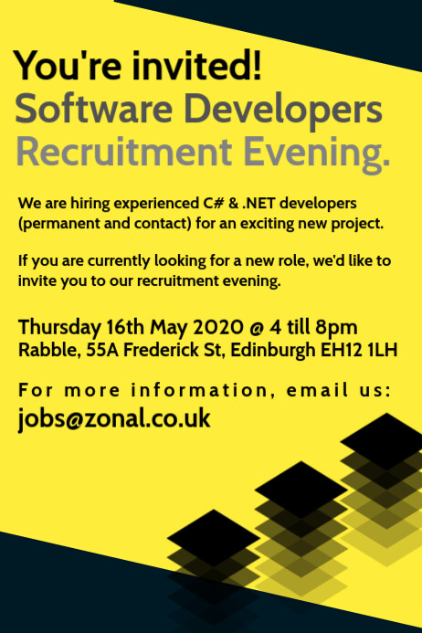 Software Developer Recruitment Poster Template | PosterMyWall