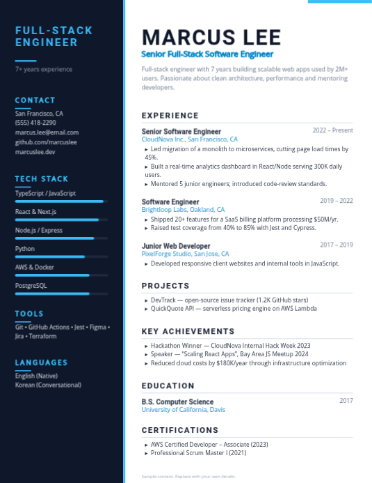 Software Engineer Resume Flyers Template | PosterMyWall