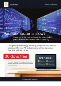 Software promotion sale A4 template