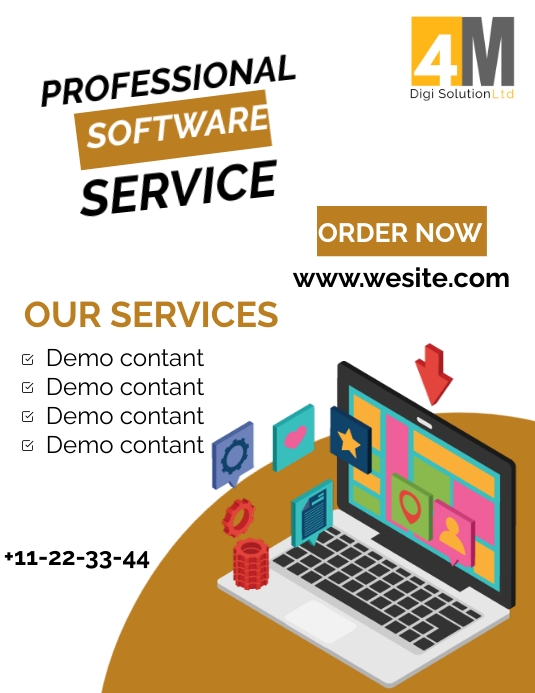 Copy of Software service template | PosterMyWall