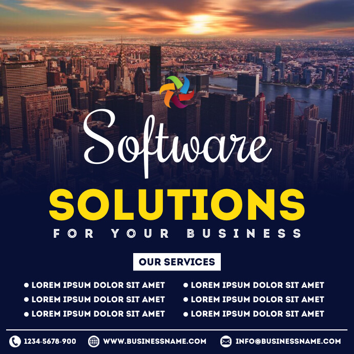 Copy of software solutions for your business | PosterMyWall