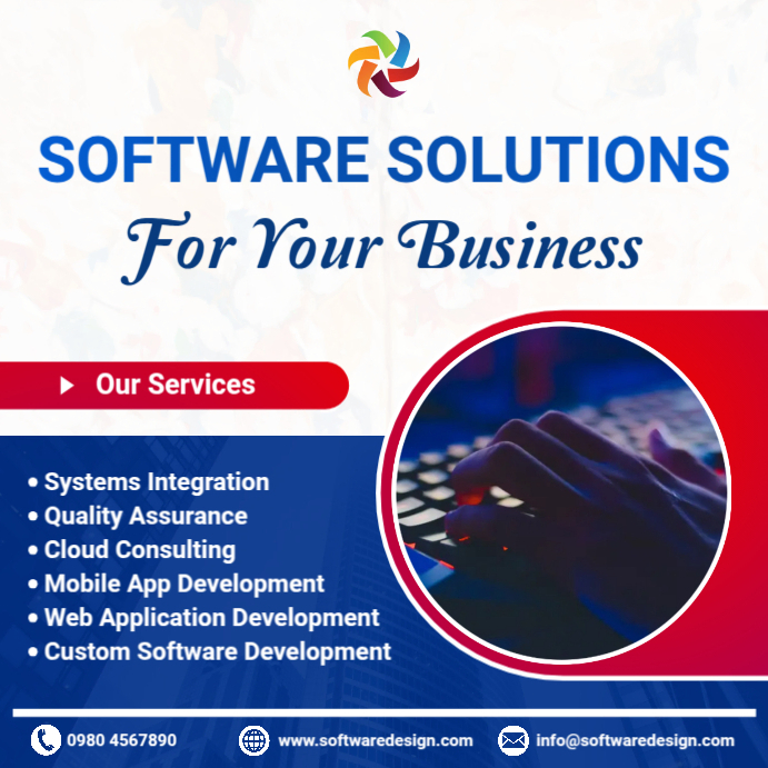 Modèle software solutions poster template | PosterMyWall