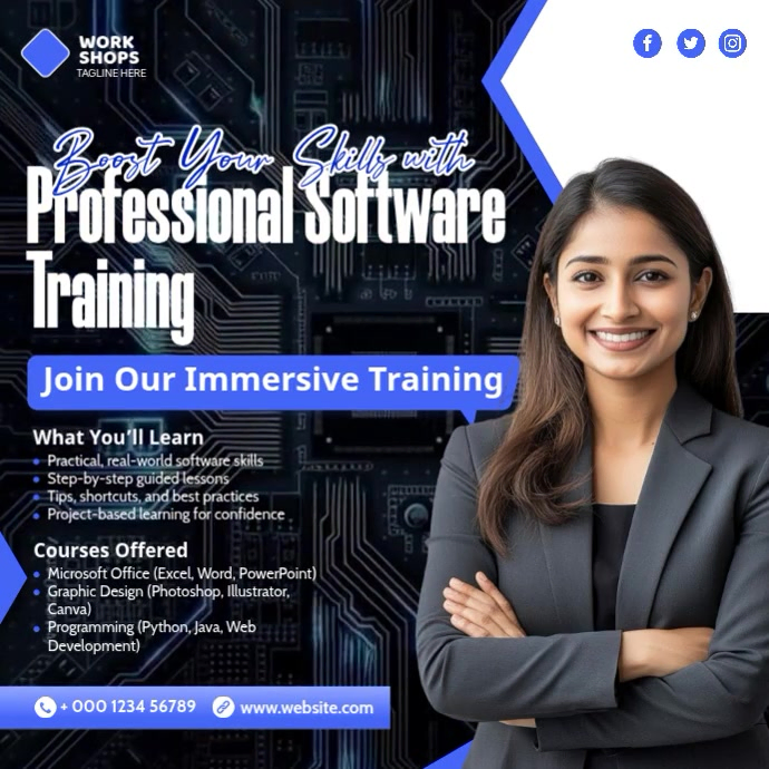 Software Training Ads Template | PosterMyWall