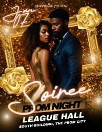 Soiree Gold Night Flyer (Letter pang-US) template