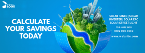 Solar Company Ad Portada de Facebook template
