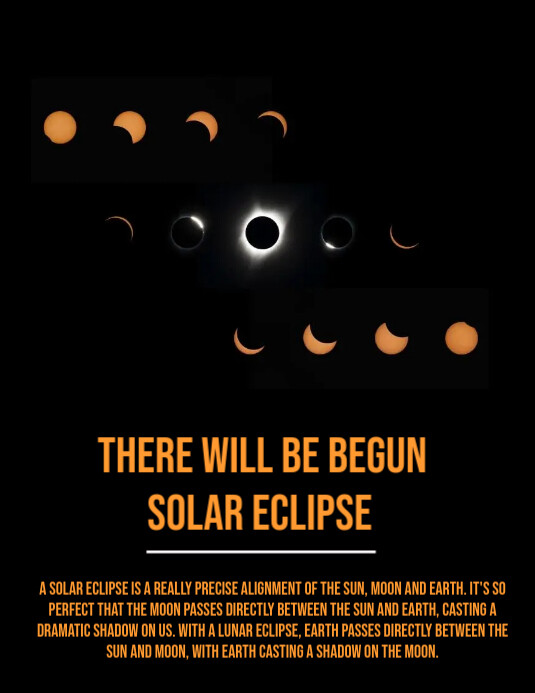 Solar Eclipse Letters Solar eclipse Template | PosterMyWall