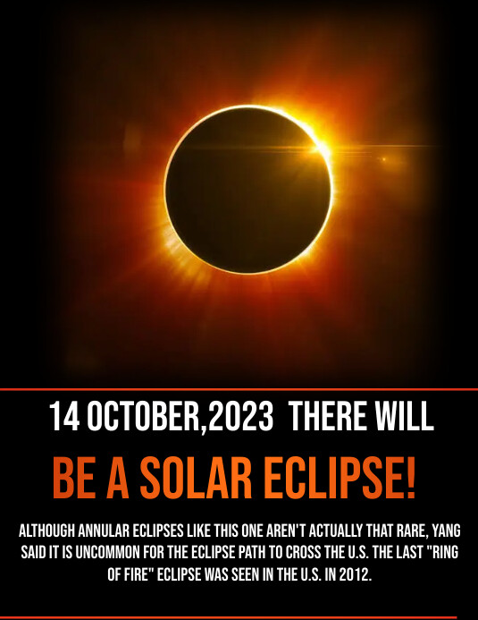 Solar Eclipse Letters Solar eclipse Template | PosterMyWall