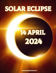 Solar Eclipse Letters Solar eclipse Template | PosterMyWall