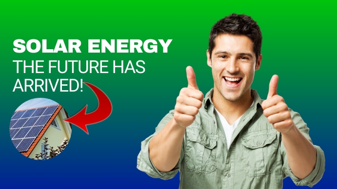 solar energy, sun, solar panels, THUMBNAIL YouTube-miniature template