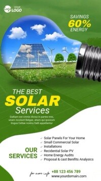 Solar Energy Ad Instagram Story template