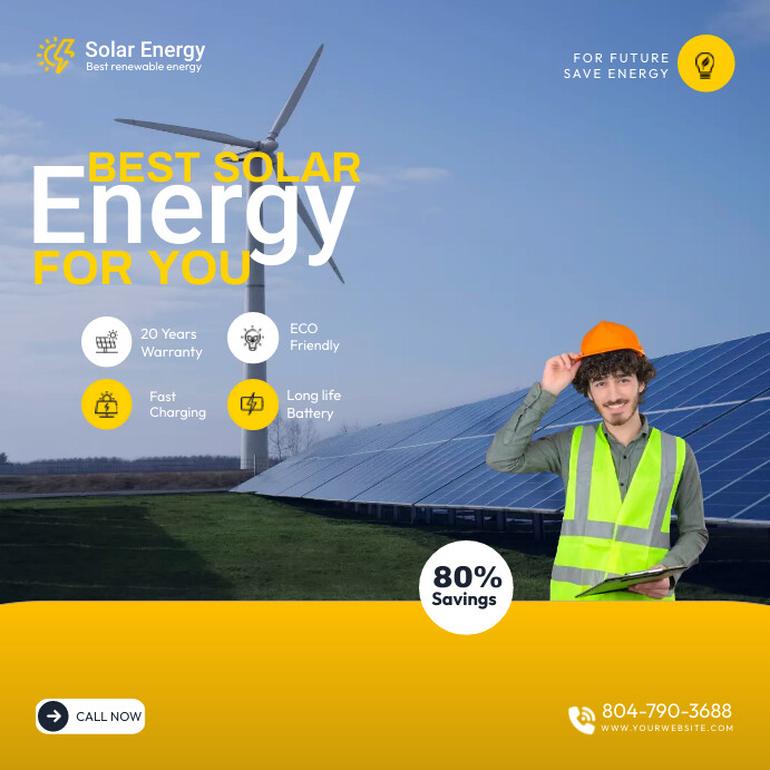 Solar Panel Advert Copy of Solar energy ad template design | PosterMyWall
