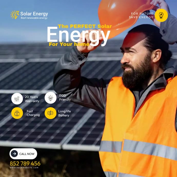 Solar Panel Advert Solar Energy Ad Design Template | PosterMyWall