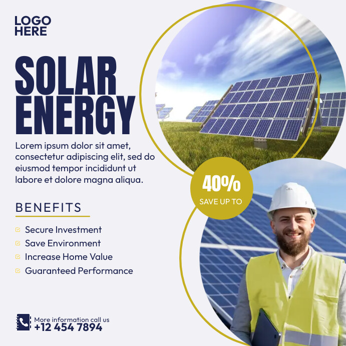 Solar Panel Advert Solar energy ad template | PosterMyWall