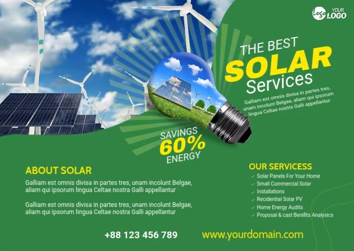 Solar Panel Advert Solar Energy Ad Template | PosterMyWall