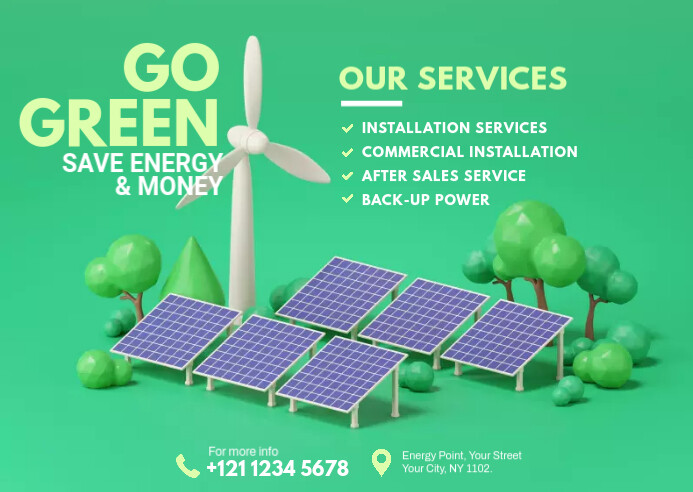 Solar Panel Advert Solar Energy Ad Template | PosterMyWall
