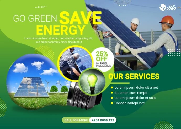 Solar Panel Advert Solar Energy Ad Template | PosterMyWall