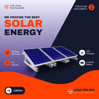 solar energy ads poster template Quadrato (1:1)