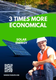solar energy companies flyer A5 template