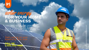 Solar Energy Company Ad Pantalla Digital (16:9) template