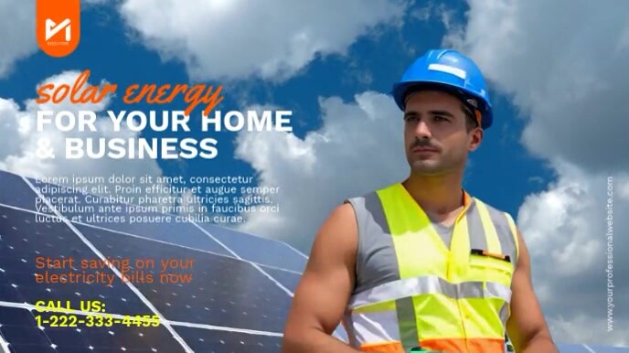 Solar Panel Advert Solar Energy Company Ad Template | PosterMyWall