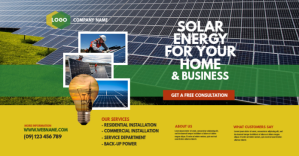 Solar Energy Company Facebook Shared Image Obraz udostępniany na Facebooku template