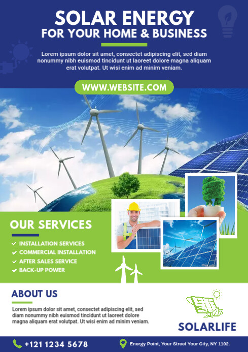 Solar Energy Company Flyer Template | PosterMyWall