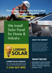Solar Energy Company Flyer A4 template