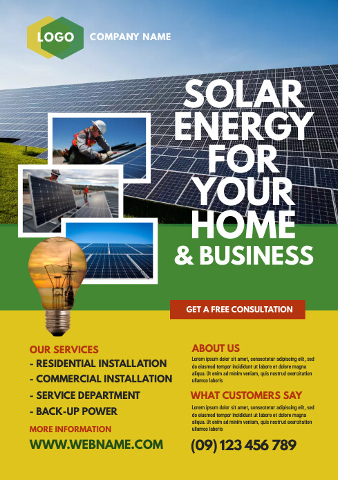 Solar Energy Company Flyer Template | PosterMyWall
