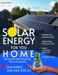 SOLAR ENERGY Flyer (US Letter) template