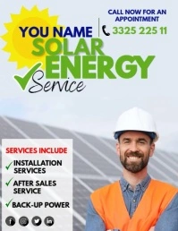 SOLAR ENERGY Flyer (US Letter) template
