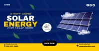 Solar energy Facebook cover design template