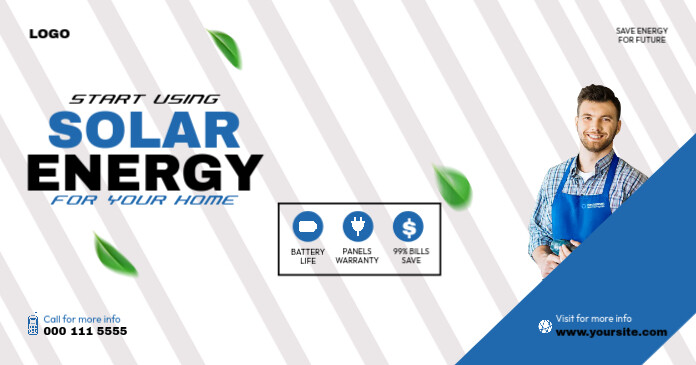 Solar Facebook Solar energy Facebook cover design Template | PosterMyWall