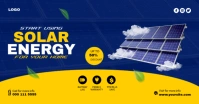 Solar energy Facebook cover design template