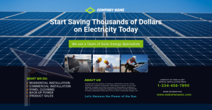 Solar Energy Company Facebook Shared Image Template Obraz udostępniany na Facebooku