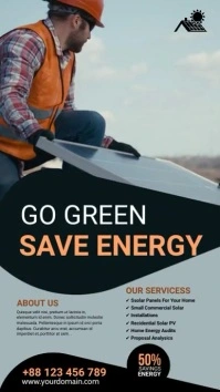 Solar energy Flyer Instagram Story template