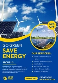 Solar energy Flyer A4 template