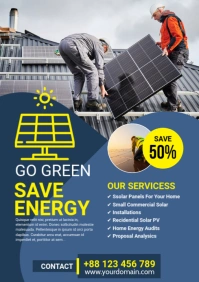 Solar energy Flyer A3 template