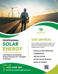Solar energy Flyer Poster/Wallboard template